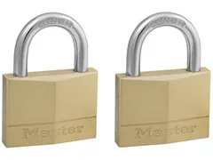 Hangslot MasterLock 150EURT 2 gelijksluitend messing 50mm