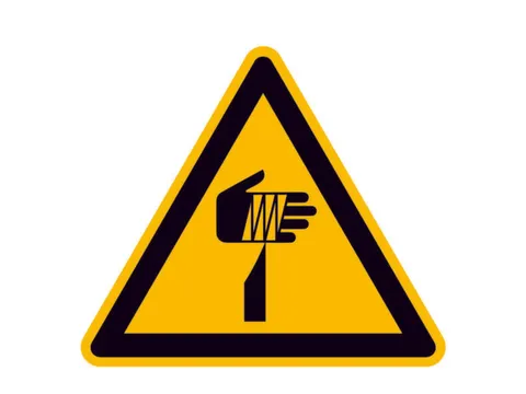 waarschuwingsbord,v. binnen/buiten,Waarschuwing voor puntig voorwerp