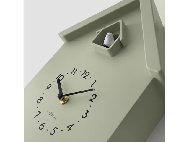 Horloge murale NeXtime Twitter 21,5x41,5 cm vert olive