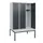 locker met bank,HxBxD 1950x1200x815mm,3vak,vak B 400mm,draaigrendel