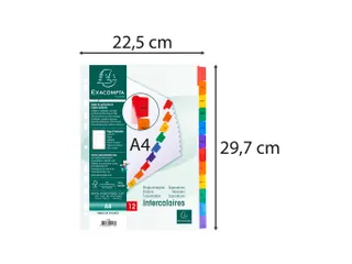 Tabbladen Karton 160 Gram A4 index jan/dec wit - 6