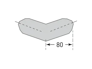 hoekbescherming,buitenhoek,v. binnen/buiten,been L 40mm,PU-schuim - 3