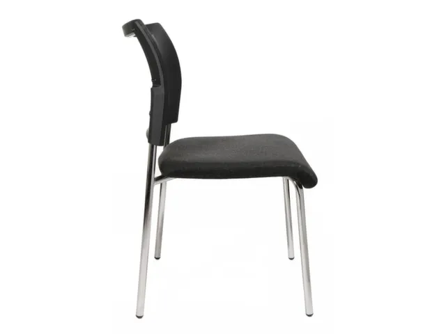 Siège visiteur Assise tissu anthracite Dos maille noir