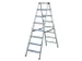 Lichte Universele Trapladder Tweezijdig L 1 87m H 1 51m 2x8treden