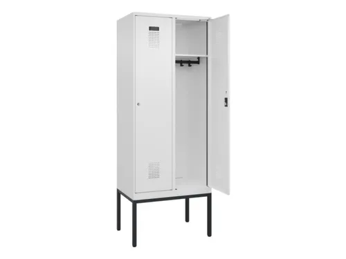 locker,HxBxD 2120x800x500mm,2vak,vak B 400mm,cil.-slot,voetonderstel