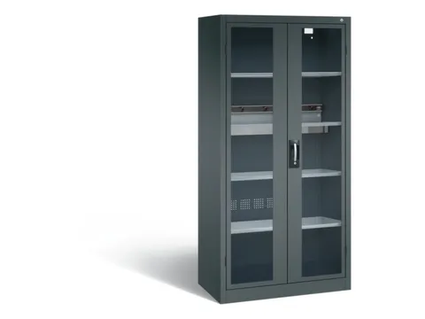 acculaadkast 1950x930x500mm 5stekkerdozen 230V cil.-slot front RAL7016