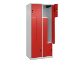 Z-garderobekast,HxBxD 1850x800x500mm,vak B 200/400mm,draaigrendel - 2