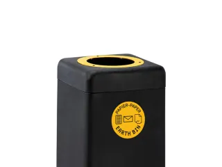 Afvalbak 60 liter EarthBin Geel zwart - 3