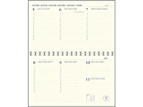 Agendavulling 2027 Ryam Memoplan 7 Compact 7 dagen/2pagina's landscape
