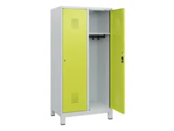 schoollocker,HxBxD 1630x800x500mm,2vak,vak B 400mm,cil.-slot,voeten