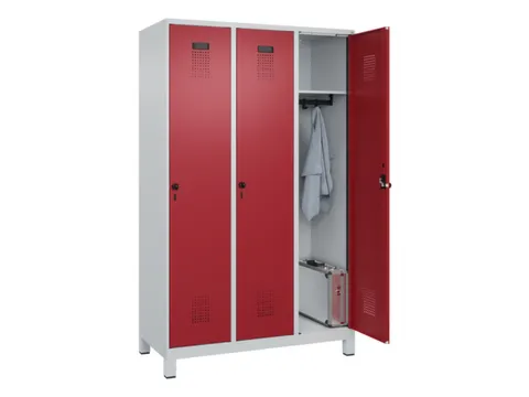locker,HxBxD 1950x1200x500mm,3vak,vak B 400mm,draaigrendel,voeten