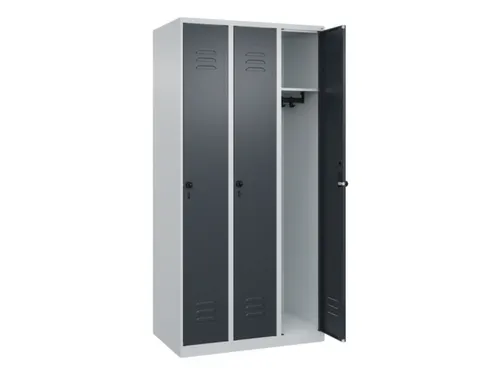 locker,HxBxD 1850x900x500mm,3vak,vak B 300mm,draaigrendel