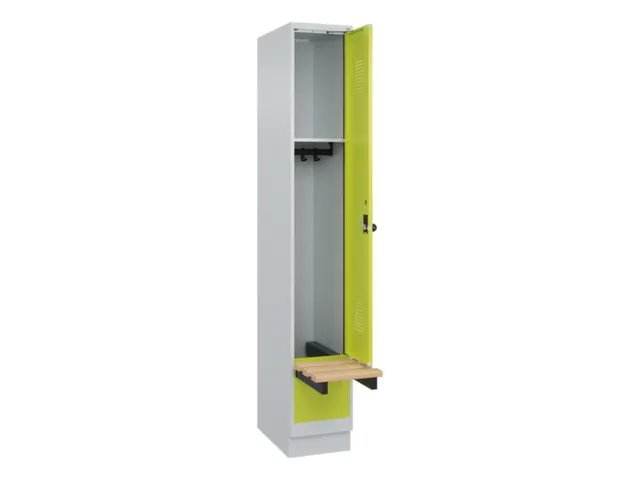 locker met bank,HxBxD 1950x300x815mm,1vak,vak B 300mm,draaigrendel