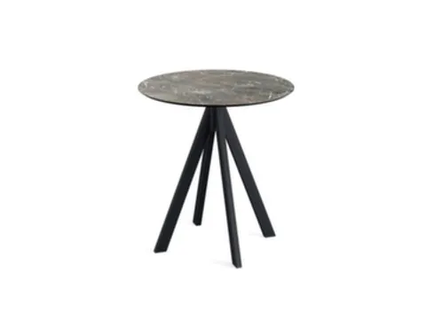 bistrotafel,HxØ 730x700mm,rond,4voeten zwart,blad HPL Galaxy Marble