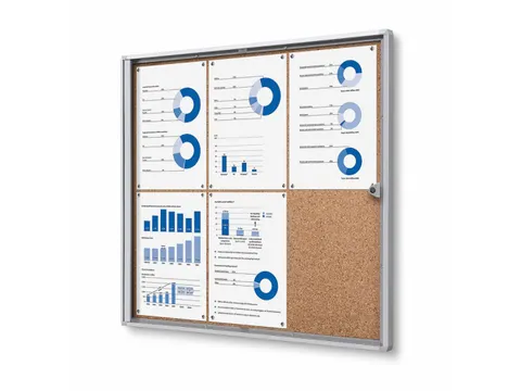 Vitrinekast Prikbord Kurk Economy 6xA4