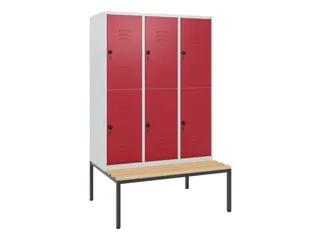 Dubbeldekse dekenkist,HxBxD 1950x1200x815mm,3x2vak.,vak B 400mm - 1