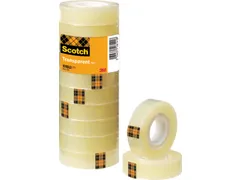 Plakband Scotch 508 15mmx33m transparant 10 rollen