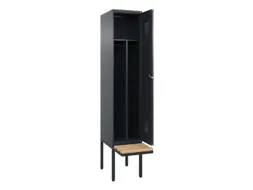 locker met bank,voor scheiding van kleding,HxBxD 2120x400x815mm,1vak