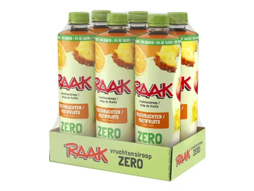 siroop multivruchten Zero Sugar, fles van 75 cl