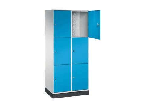 grootvolume-lockersysteem,RAL 7035/RAL 5012,HxBxD 1950x820x500mm