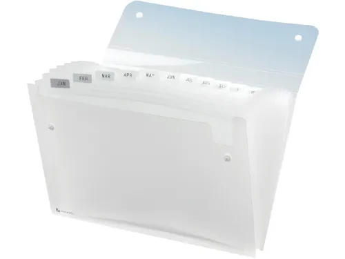 Sorteermap Rexel Ice 13 Vaks Transparant PP