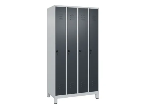 locker,HxBxD 1950x1000x500mm,4vak,vak B 250mm,draaigrendel,voeten