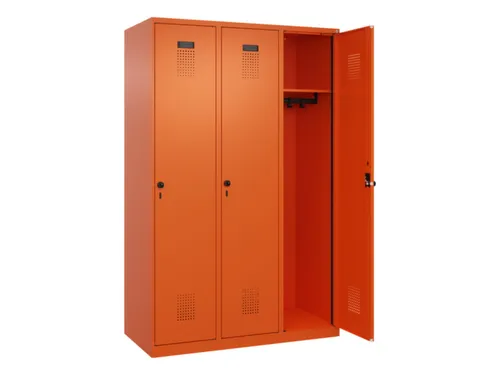 locker,HxBxD 1850x1200x500mm,3vak,vak B 400mm,draaigrendel