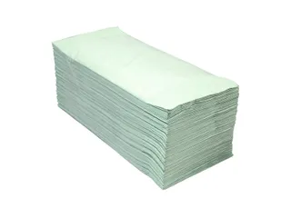 CMT Handdoekpapier Z-vouw Eco recycled 2-laags 25x23cm Groen 20x160st - 1
