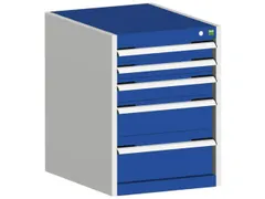 ladekast HxBxD 700x525x525mm 5laden romp RAL7035 front RAL5010