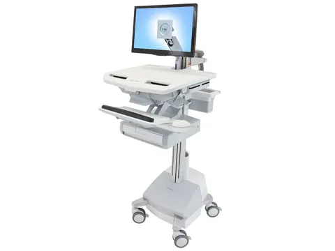 Ergotron SV44-1211-C multimediawagen & -steun Aluminium Grijs Wit