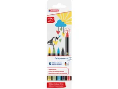 Fineliner edding 1200 fijn glitter assorti set à 5 stuks