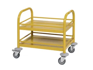 Serveerwagen,Draagverm. 80Kg,2Etage(S),Staaletage,Geel - 1