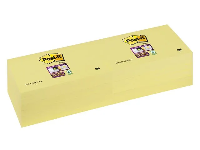 Post-it Super Sticky Notes Canary Yellow, 76 x 76 mm, Geel