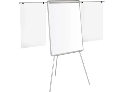 Flipchart Magnetisch Met Zijarmen Uitschuifbaar 100x70cm Lichtgrijs