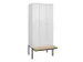 locker voor scheiding van kleding,HxBxD 2120x900x815mm,3vak