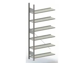 Inhaakstelling Aanbouwveld Verzinkt 1850x1256x636mm 6legborden 100kg - 2