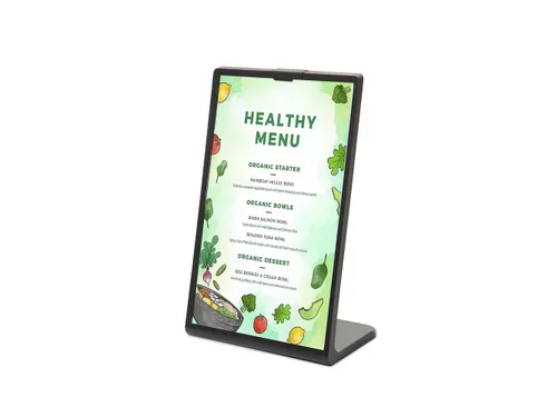 Menustandaard Scritto L-stand Zwart A6