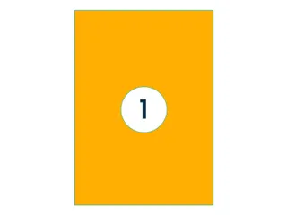 Etiket Rillprint 210x297mm fluororanje 100 etiketten - 2
