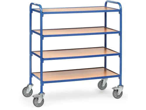 Bijzetwagen 32940 4 Etages Hout 250kg 940x470mm Ral5007