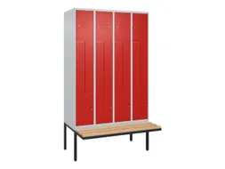 Z-garderobekast,HxBxD 2120x1200x815mm,8vak,vak B 300mm,cil.-slot