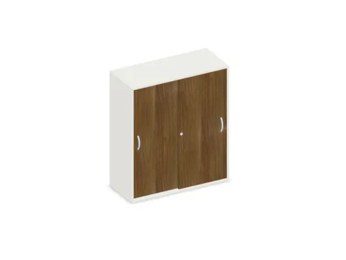 schuifdeurkast,HxBxD 1150x1000x430mm,decor romp wit,decor front noten
