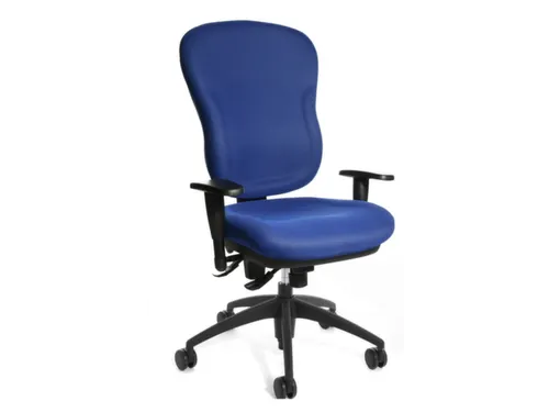 bureaustoel,synchroonmech.,zitting stof blauw,zitting H 430-550mm