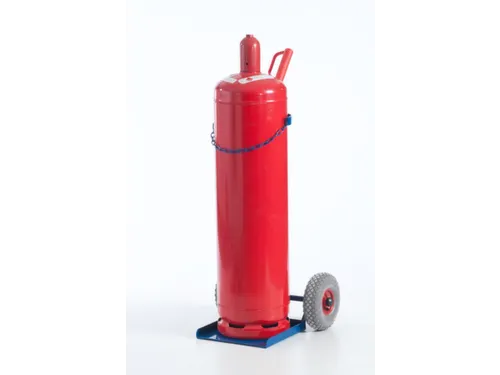 Flessenkar,draagverm. 100kg,propaangas 33kg fles,m. ketting,RAL5010