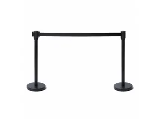 Afzetpaal Economy Zwart met 2.5 meter Zwarte trekband - 4