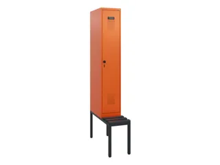 locker met bank,HxBxD 1950x300x815mm,1vak,vak B 300mm,draaigrendel - 2