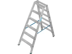 dubbele ladder,beide zijden,2x6treden m. R13-laag,treden met profiel