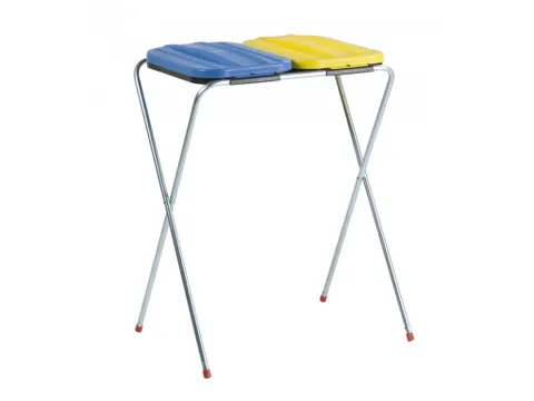 Vepa Bins Duo zakhouder Blauw Geel voor 120 Liter zakken