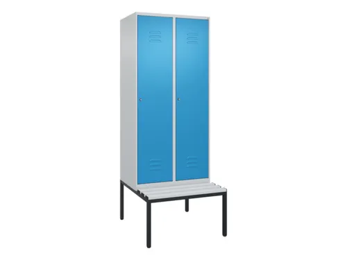 locker met bank,HxBxD 2120x800x815mm,2vak,vak B 400mm,cil.-slot