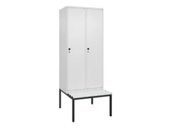 armoire vestiaire noir et blanc HxlxP 2120x800x815mm 2compart.