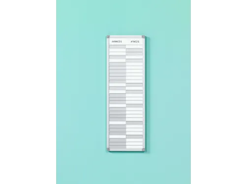 Aan- en afwezigheidsbord 25x30cm 10 Namen EN Softline profiel 16mm